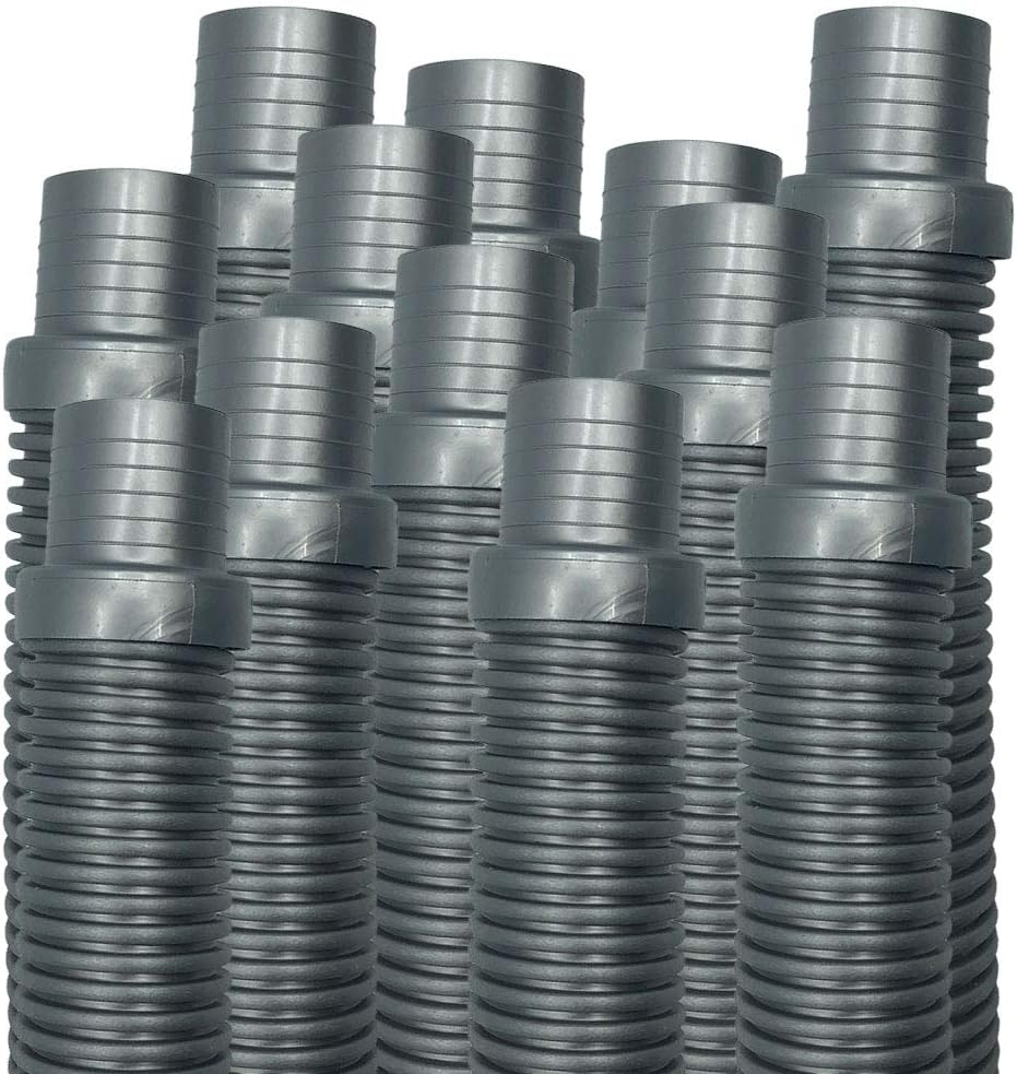 Puri Tech 12 Pack Universal Pool Cleaner Hose 48 Long, Silver Color, for Hayward Navigator, Vac Ultra, AquaBug