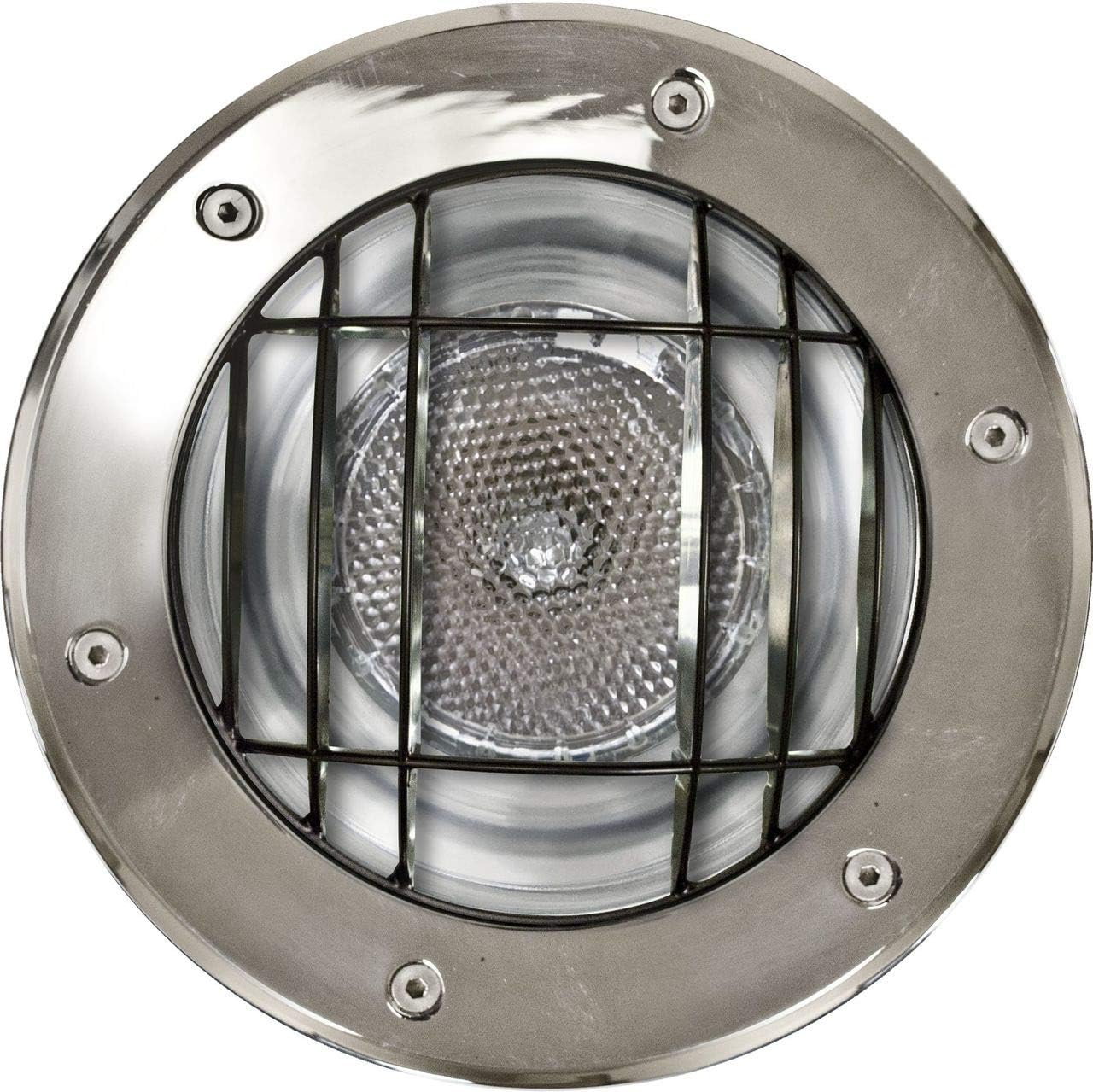 DW1200-GRL SS Well Light with Grill Par-20,30,38 120V, Stainless Steel Finish