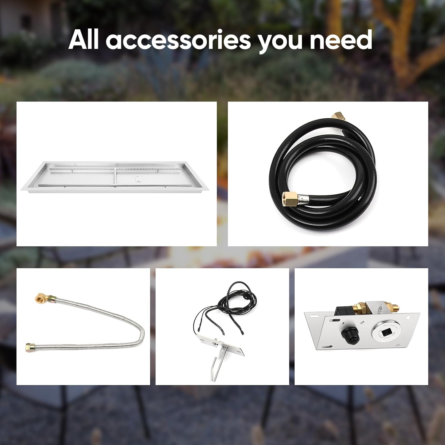 FAHKNS Rectangular Drop-in Fire Pit Pan Kit, 48