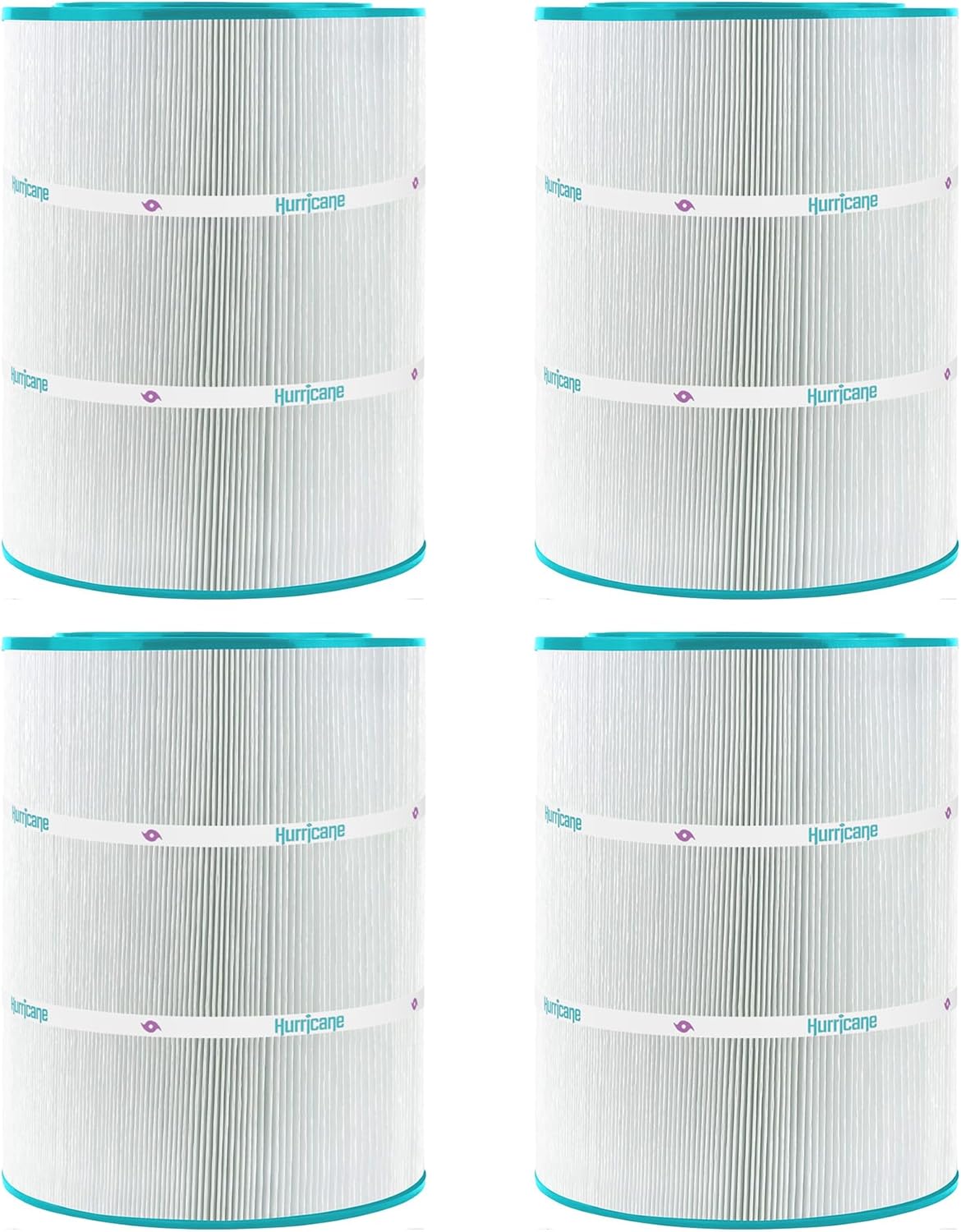 Hurricane Filters 4 Pack HF9401-01 Advanced Spa Filter Cartridge - Replacement for Unicel C-9401, PWW75-4, Filbur FC-2690, Waterway Clearwater 100