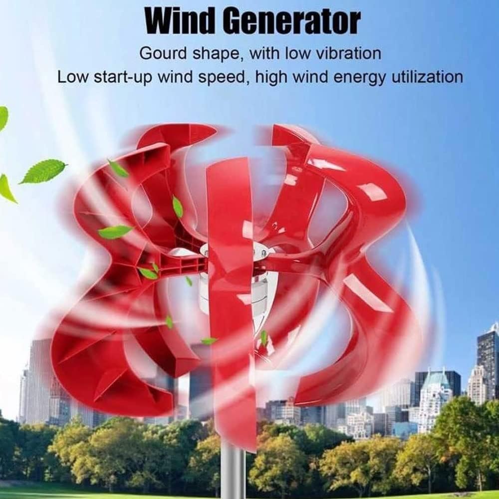 Vertical Wind Turbine Generator, 400W Wind Turbine Kit, Wind Power Generator with Controller for Home, Chalet, Boat, Marine
