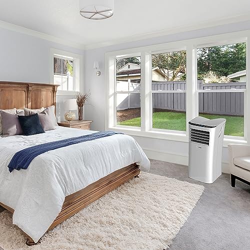 HomePointe S2 Series 5,000 BTU Portable Air Conditioner Corded Electric Cooling Fan Unit with Window Exhaust Kit for Home and Office Room Use