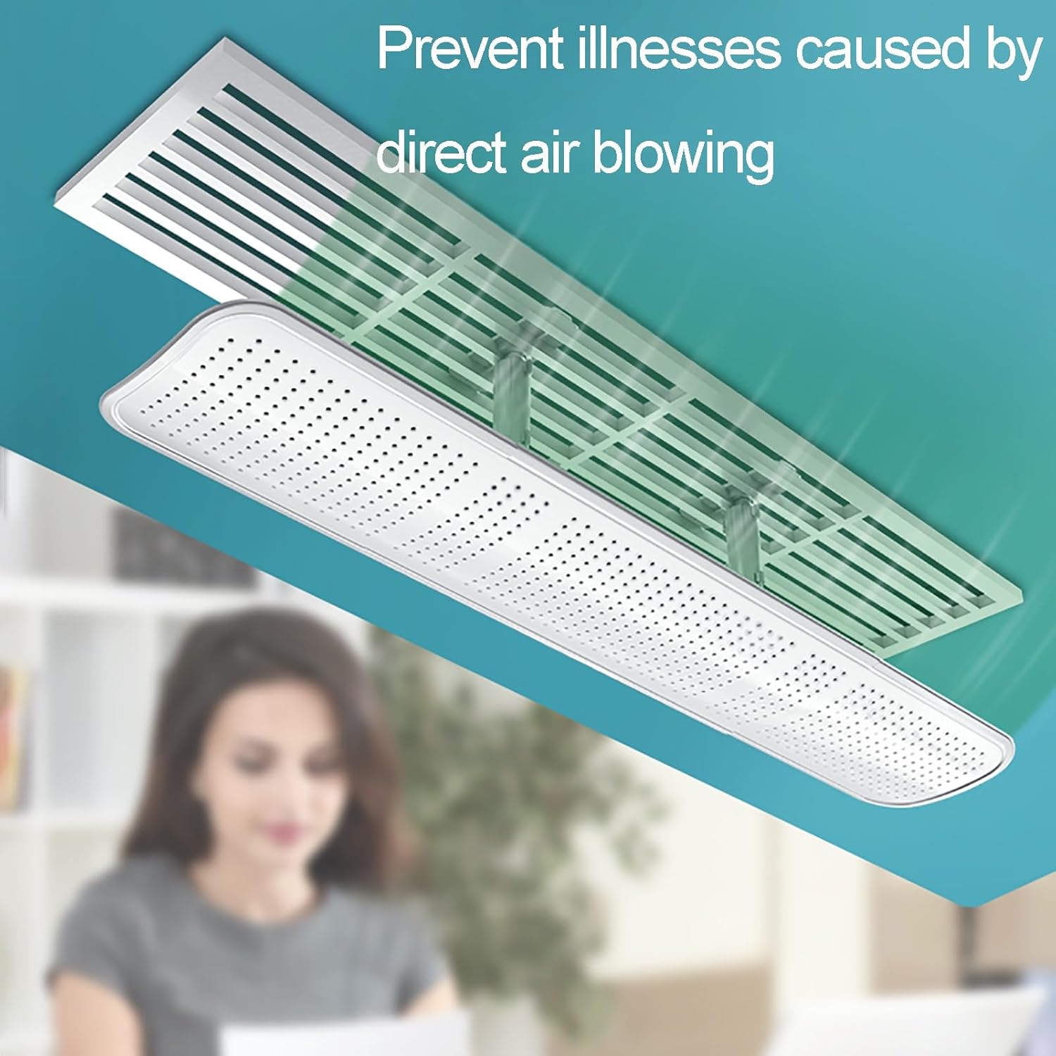 Air Conditioner Air Deflector Universal,Top air conditioning outlet Adjustable Air Conditioning Deflector for Living Room,Study Room,Bedroom