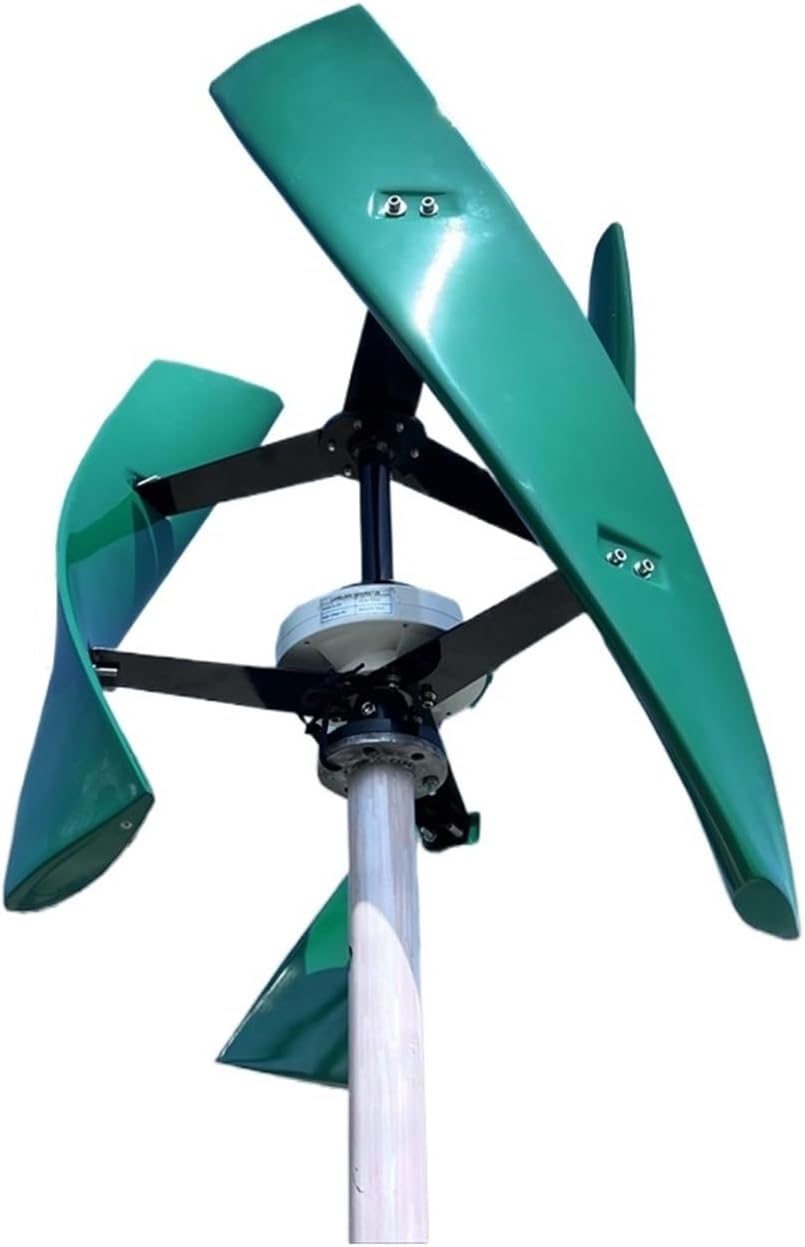 Wind Turbine Generator Kit, Alternative Energy 1000w Wind Generator Vertical Axis Wind Turbine Generator Wind Mill Fan for Home Use for Hybrid Solar Wind System(White,12V_1000W)