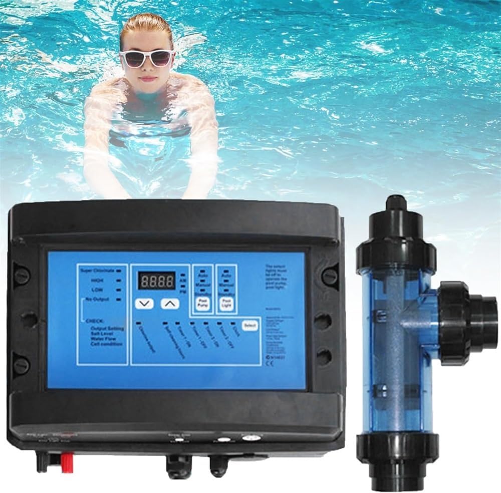 Saltwater Chlorinator, 15/20/30/50 g/h Automatic Cleaning Salt Water Pool Chlorine Generator System,Pool Chlorine Generator Chlorinator for 25000 Gallon Swimming Pool,50g/h (Size : 50g/h)
