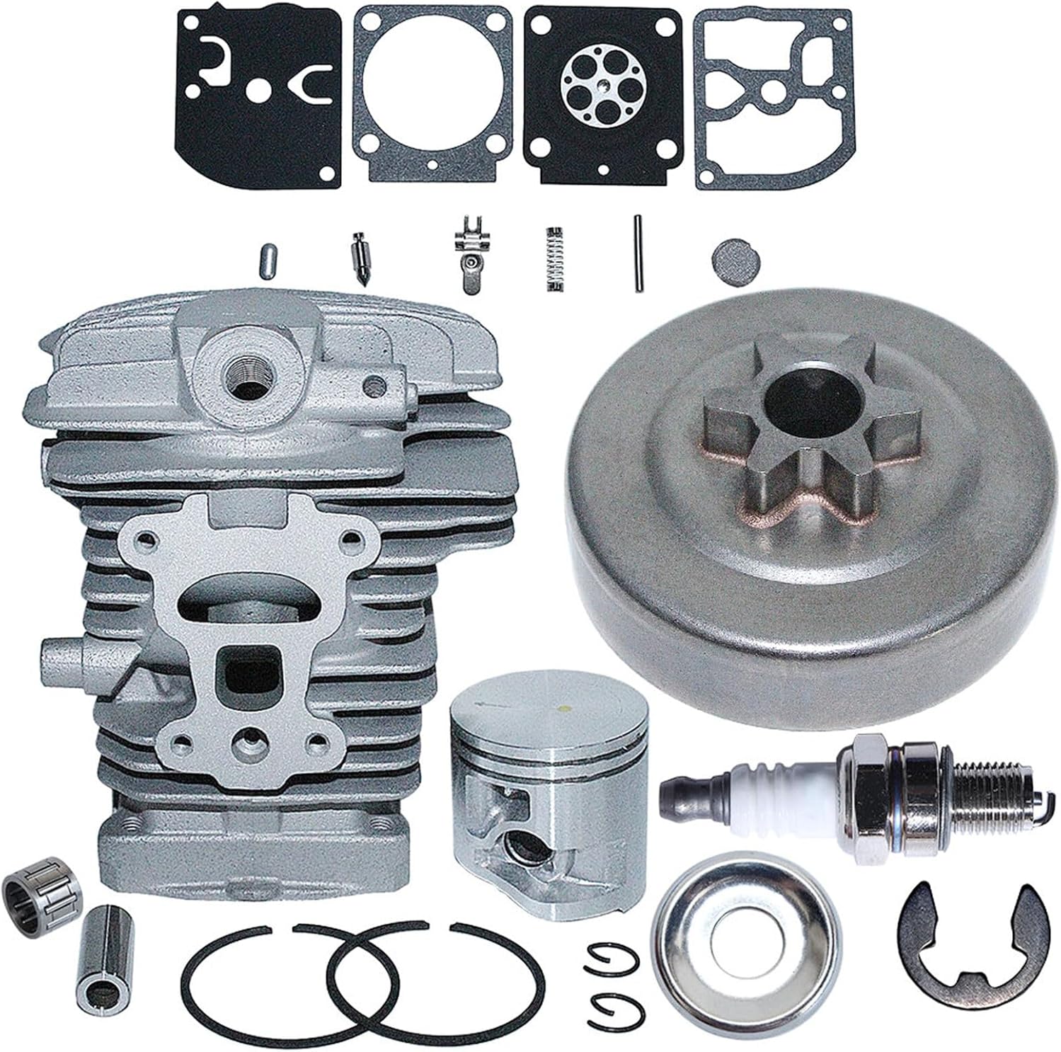 Replacement Spare Part for Chainsaw Cylinder Clutch Drum Kit for Stjhl MS211 MS211C Chainsaw Clutch Drum 40mm Bore
