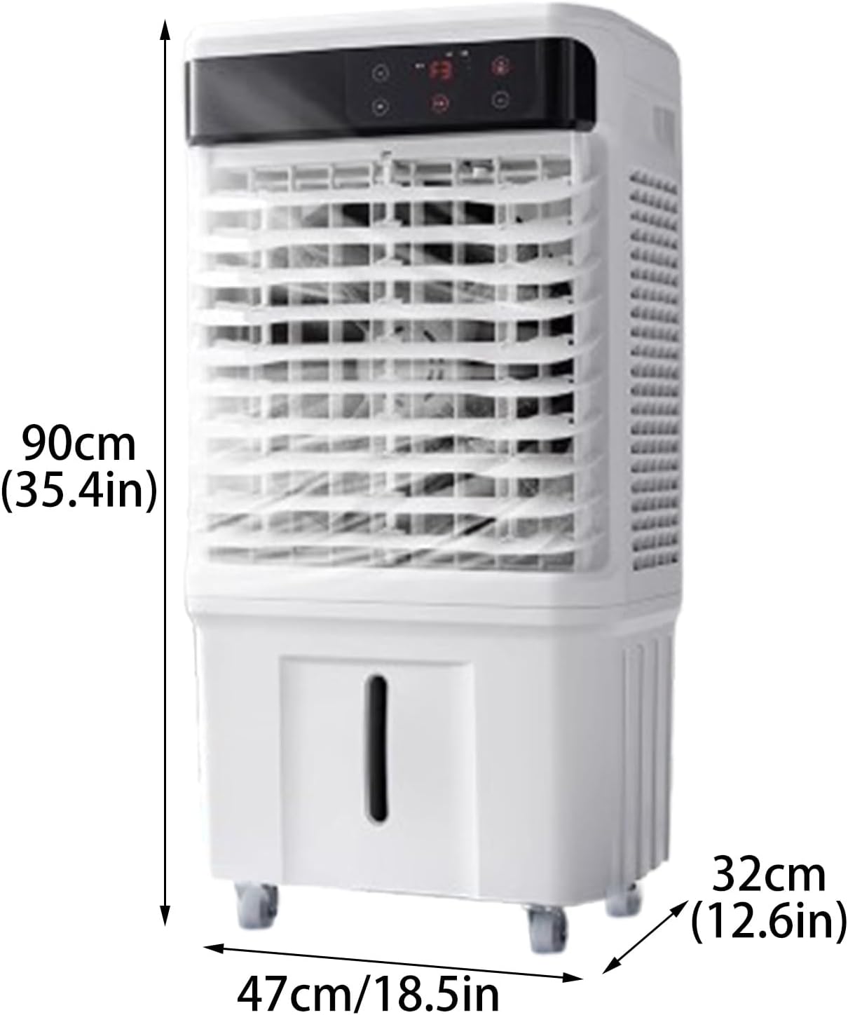 Windowless Air Conditioner, Evaporative Air Cooler with 3 Speeds and Large Water Tank, Portable Swamp Cooler for Room Office