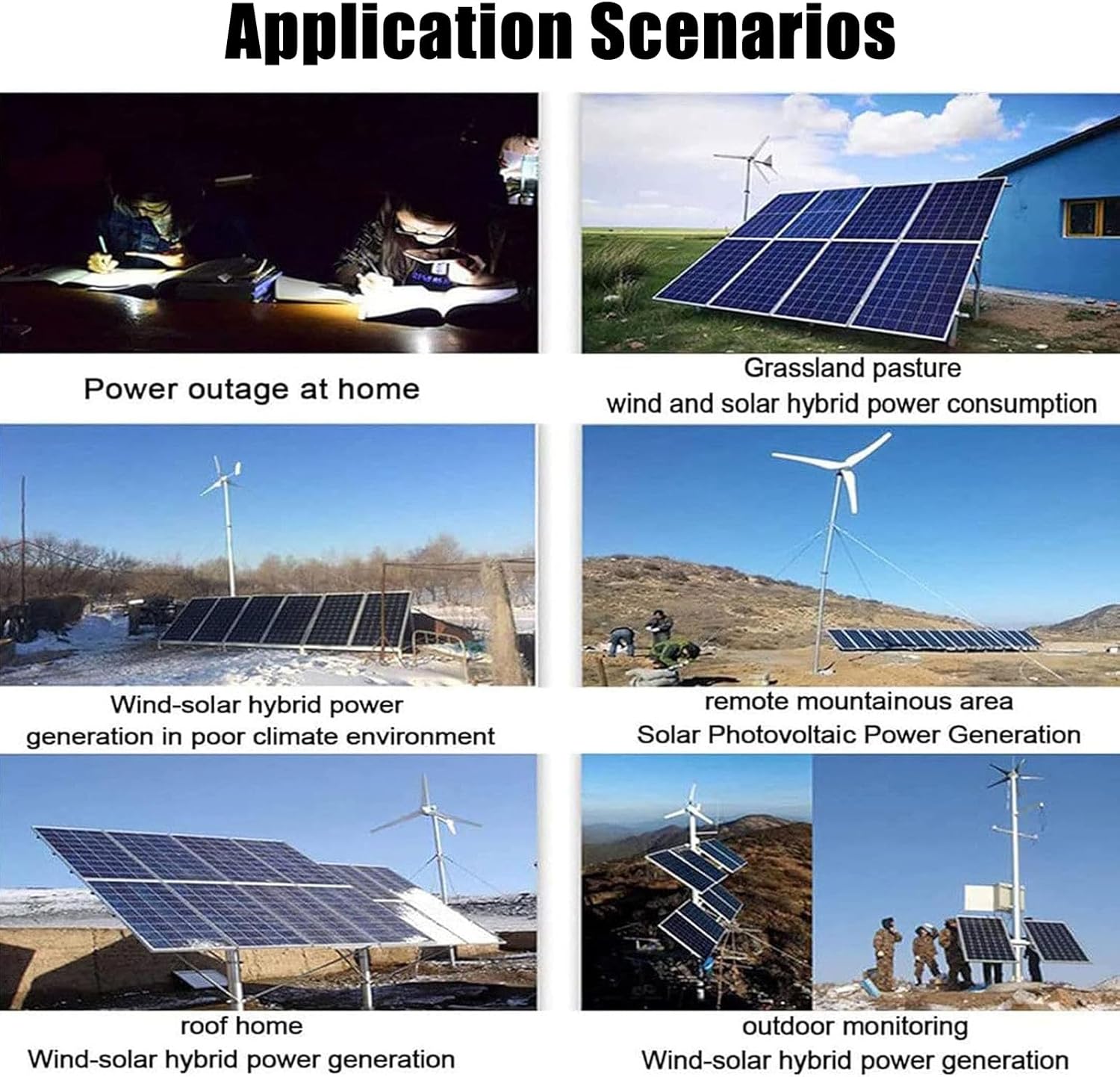 Wind Solar Hybrid Charge Controller Wind Turbine Hybrid Mppt Charge Boost Controller Solar Panel Auto Regulator Wind Generator Control System Battery Off Grid Controller with LCD Display
