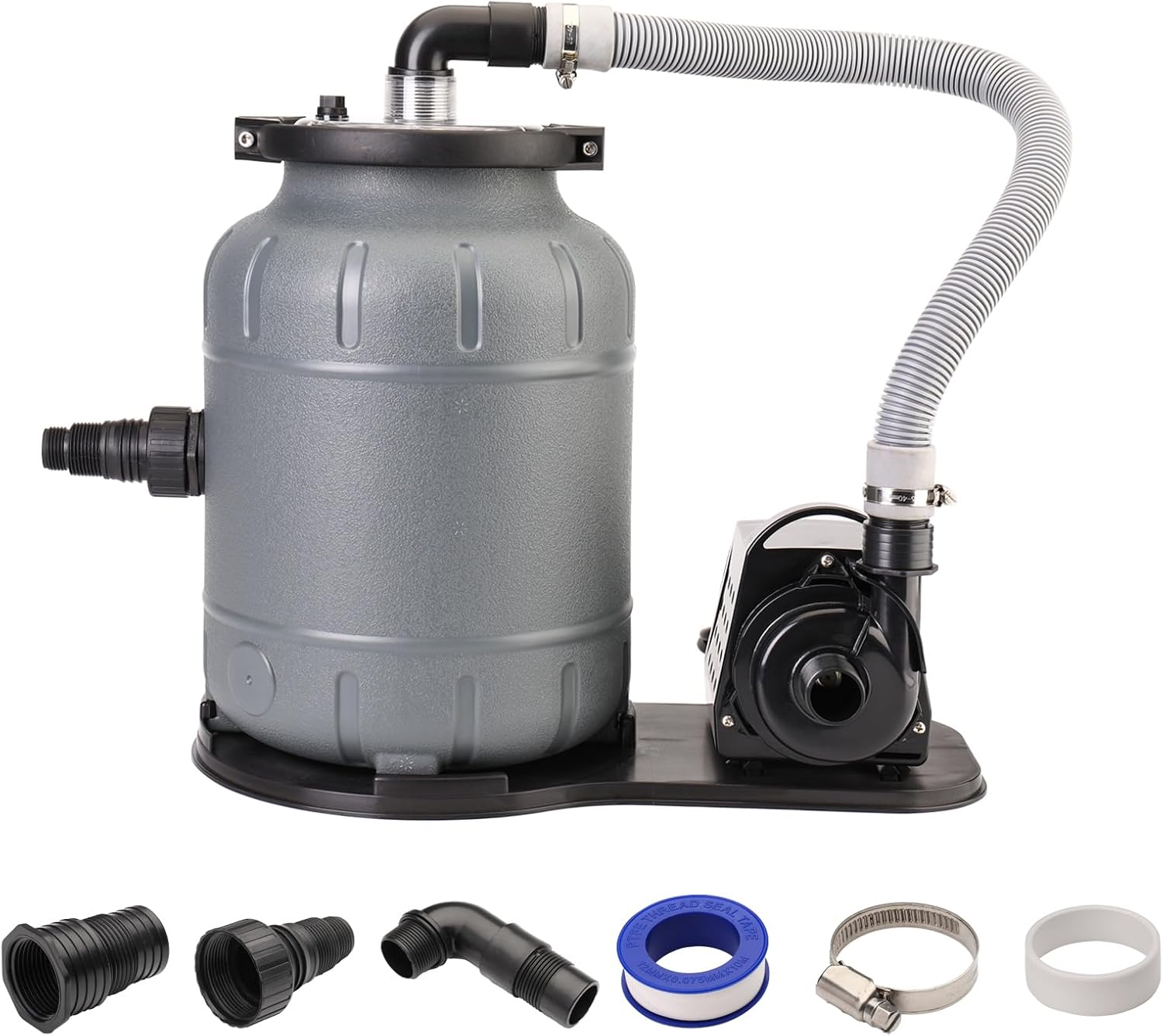 Sand Filter Pump for In/Above Ground Swimming Pools, Max 1189GPH for Up to 2642GAL, Enhanced Circulation for Crystal-Clear Water,One Button Control, Easy Operation