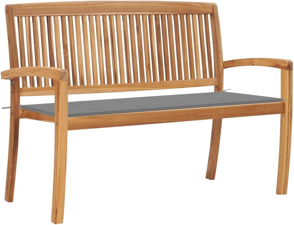 Stacking Patio Bench with Cushion 50.6