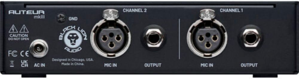 Black Lion Audio Auteur mkIII 2-Channel Mic Preamp and DI Bundle with 2x XLR- XLR Cable