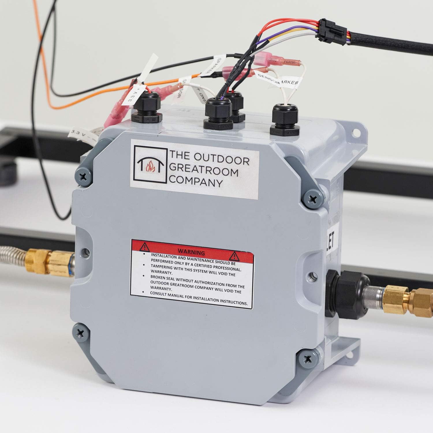 The Outdoor GreatRoom Company Kenwood Fire Pit Table with Electronic Ignition (KW-1224-19-K-CF-DSI-NG), Natural Gas, 31x50-Inches