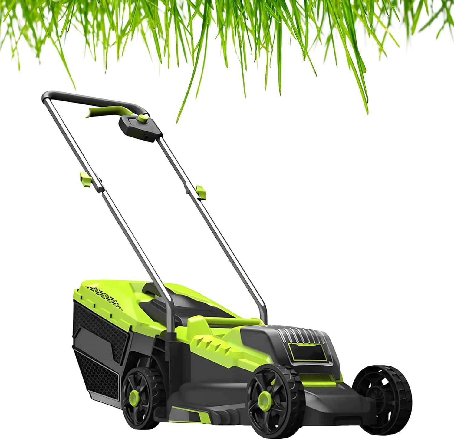SHAHRYAR Cordless Lawn Mower,Electric Lawnmower Battery Powered,3400 RMP High Speed Cutting,with 45l Large Grass Box, for Home Gardens,Gardening Enthusiasts, Rural Areas