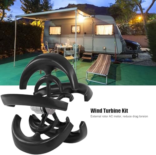 12V Wind Turbine Generator Kit for Home - Horizontal Blades, Controller & DIY Vertical Axle, 3-Phase PM Power System, Efficient Renewable Energy Solution for Off-Grid Use