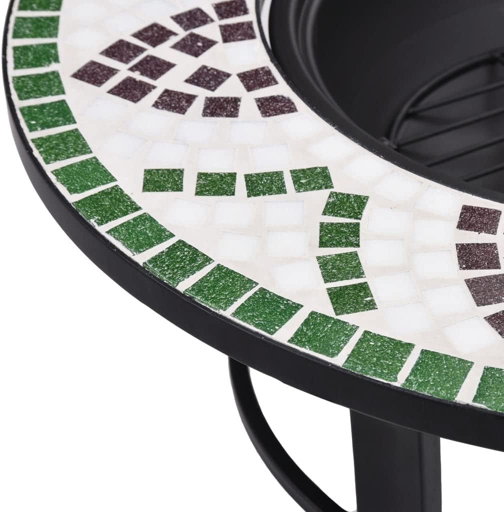 SKM Mosaic Fire Pit Green 26.8