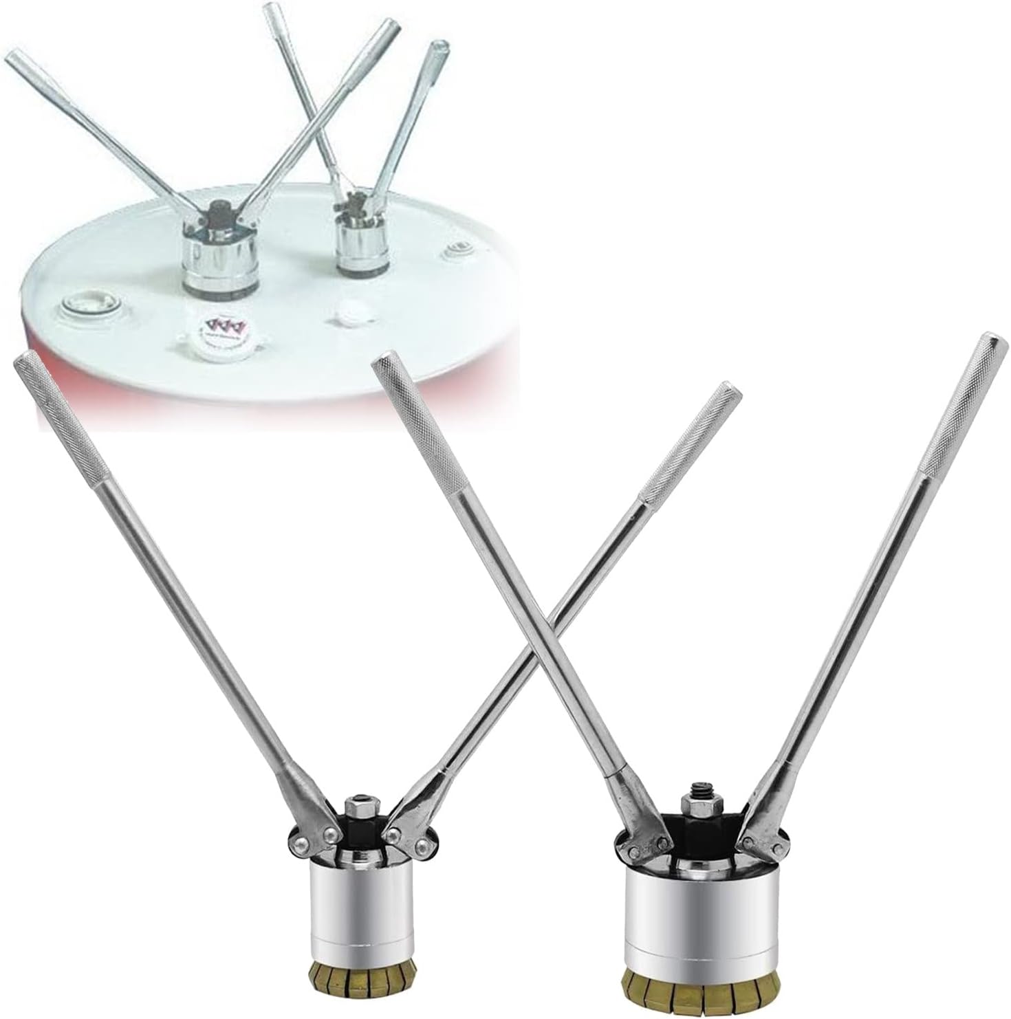 200L Oil Drum Pressure Cap Sealing Tool - 35 & 70mm Crimper for 53 Gallon Oil Barrels, Manual Sealing Machine, Efficient & Reliable Drum Sealer for Secure Closure