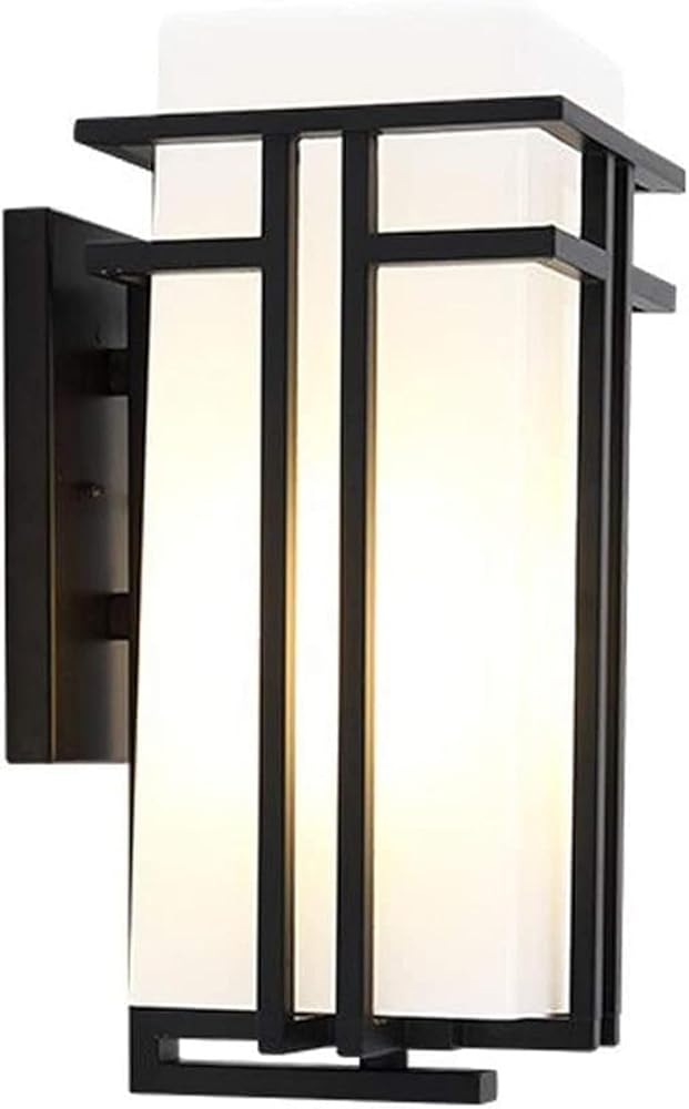 Garden Wall Light Modern Outdoor Wall Sconce Waterproof Black Metal Minimalist Wall Mount Porch Lights Outdoor Lighting,Chandelier Lamps