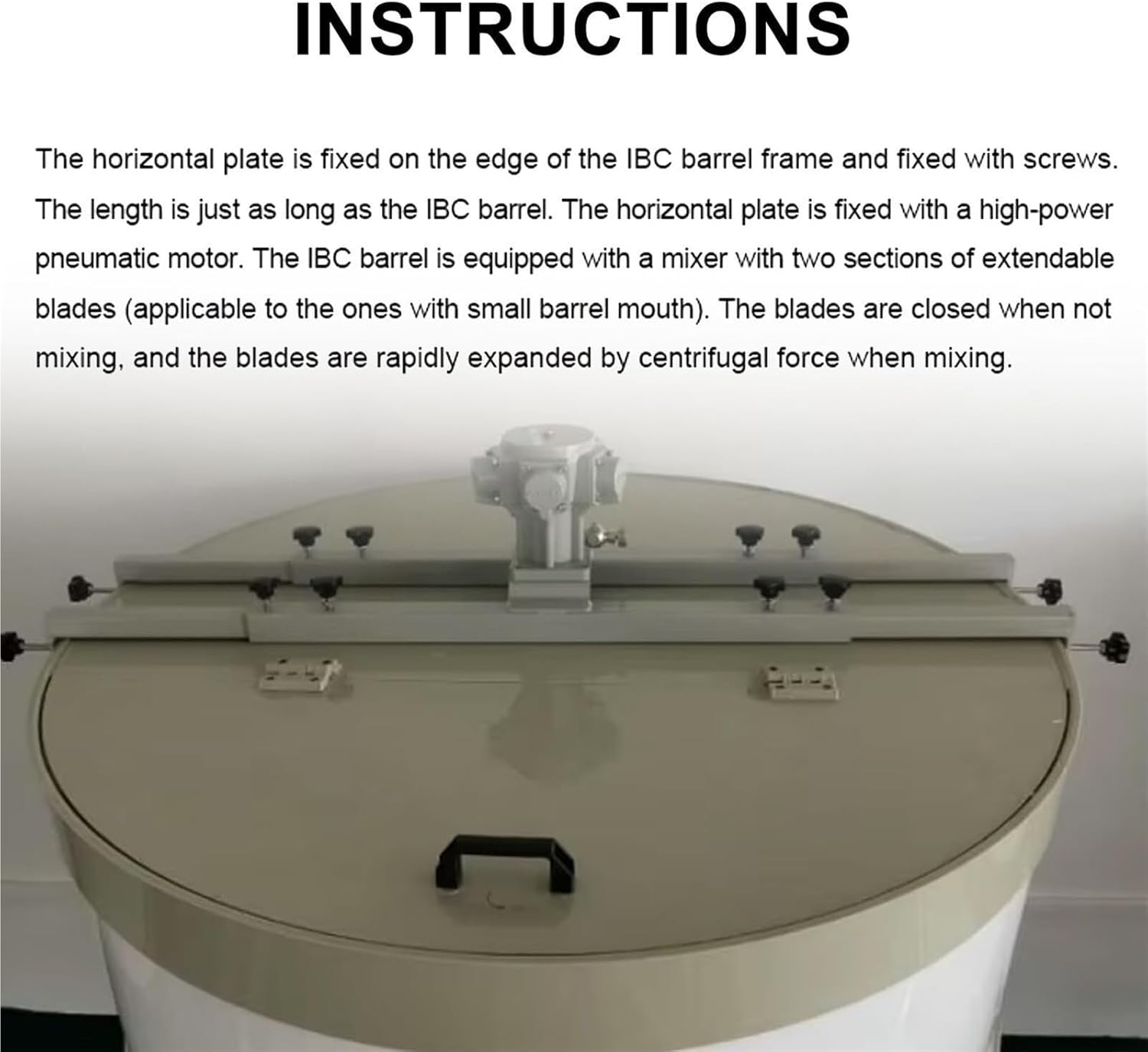 Pneumatic Paint Mixer, 250 Gallon IBC Air Agitator, Bracket Mixer, with Foldable Blades, Paint Stirring Machine Mix Tool(H006