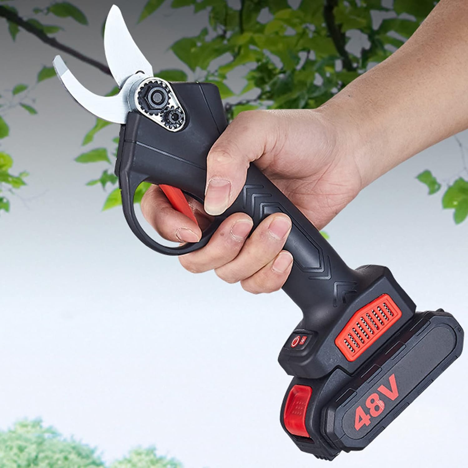 Professional Electric Secateurs,Portable Electric Garden Shears with 2 Rechargeable Batteries,Electric Pruning Shears for Gardening Tree,30 mm Cutting Diameter