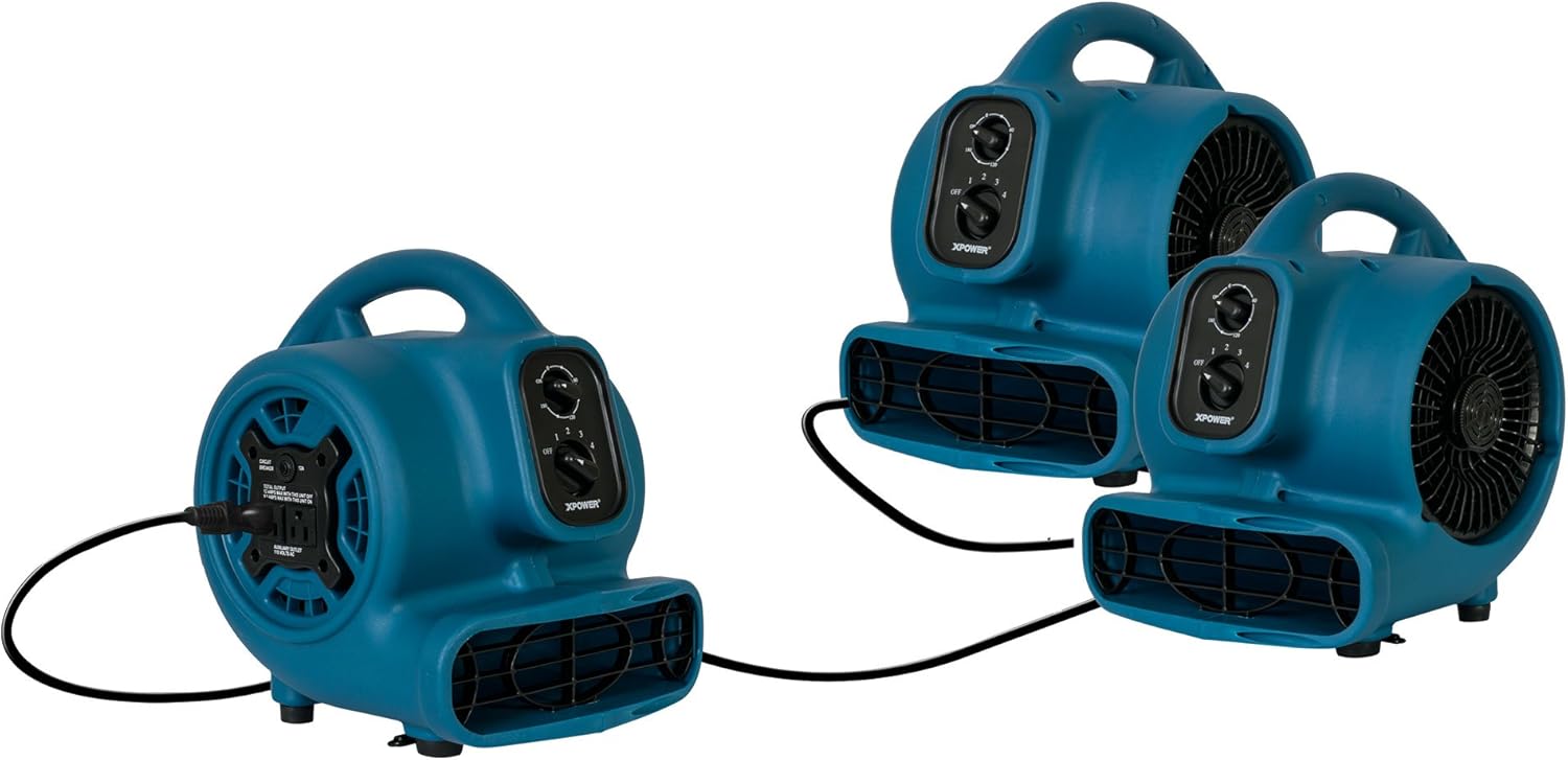 XPOWER P-260AT Freshen Aire Scented Air Mover Scent Diffusing Fan for Immediate Scenting, Cooling, Ventilating, & Drying of Large Areas,Blue