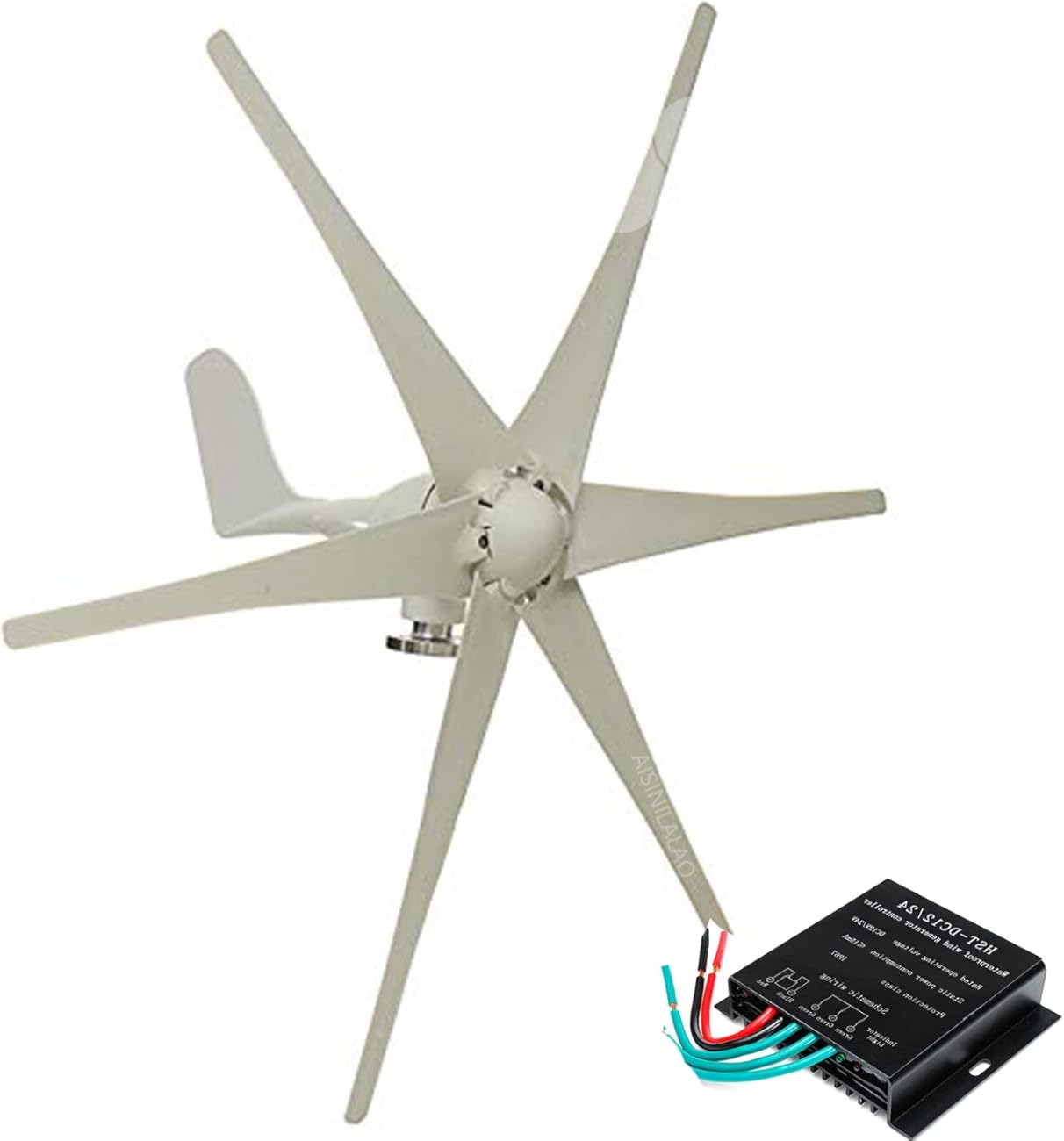 Vertical Wind Turbine, 14000W 12V 24V 48V 6 Blades Low Noise Rotation Wind Turbine Generator for Windmill Home Farm Wind Generator