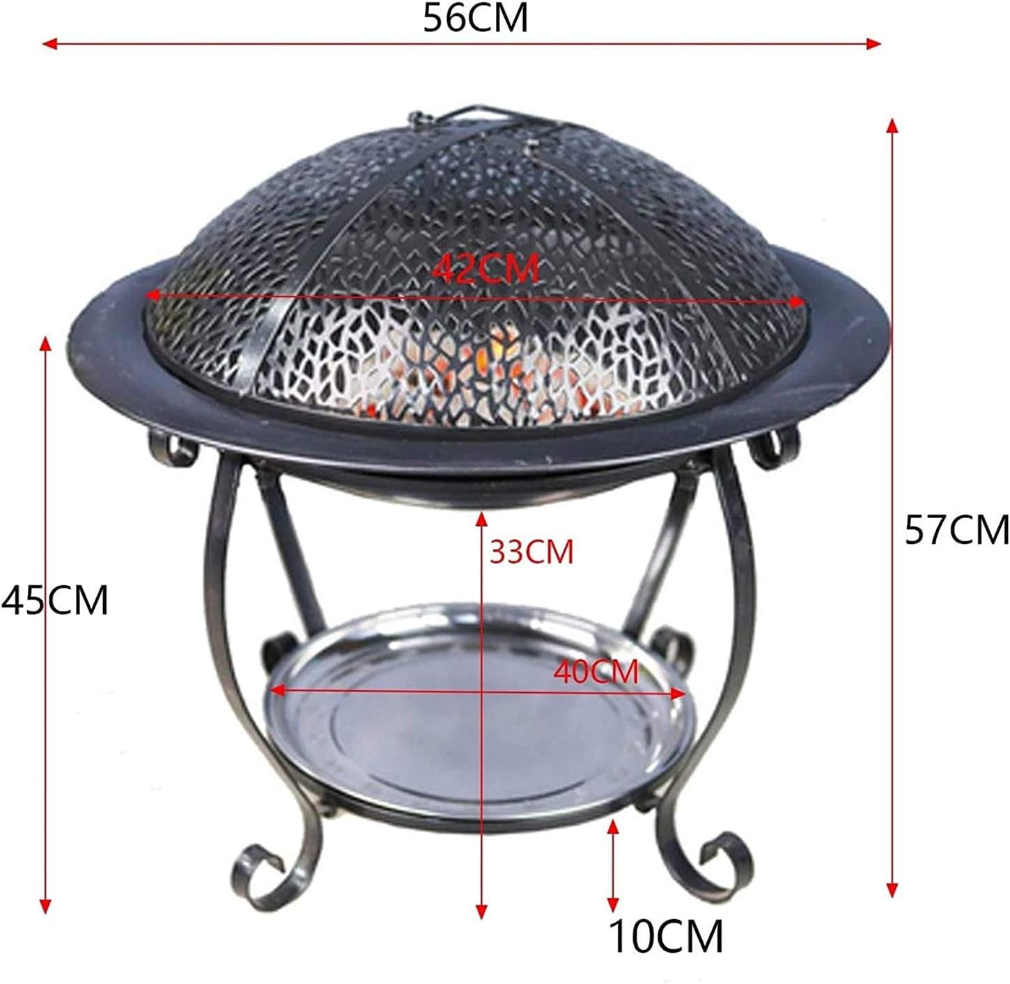 Fire Pits Outdoor Wood Burning Outdoor Fire Tables Patio Steel Grill Fire Pit