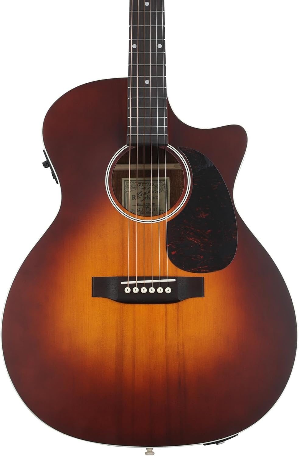 Recording King Road King Pro Grand Auditorium Cutaway Acoustic-electric Guitar - Transparent Brown Burst
