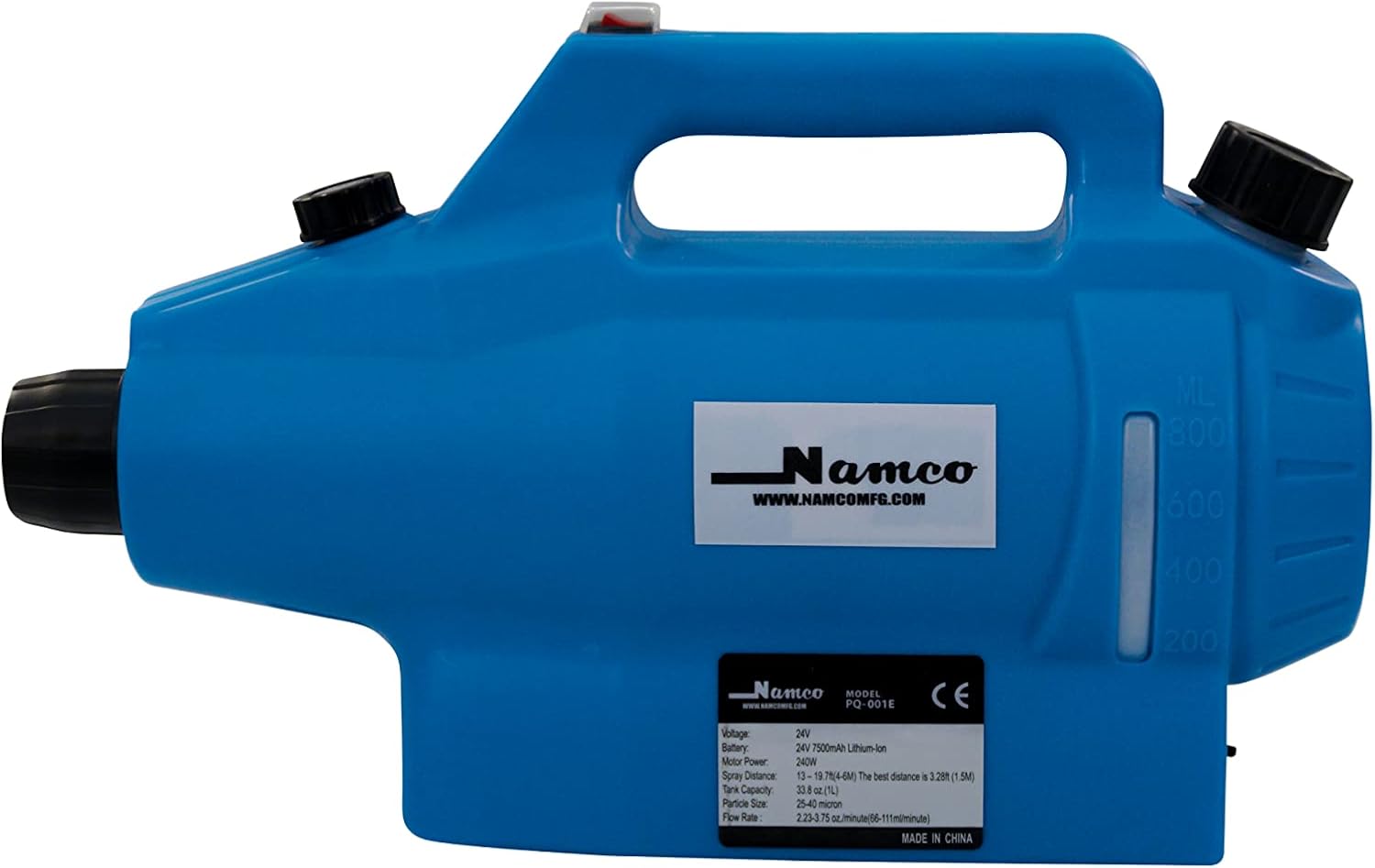 Cordless Electrostatic Handheld Sprayer for Disinfectants and Sanitizers, ULV Fogger Machine, 360° Coverage, 33.8 Fl Oz (Pack of 1)