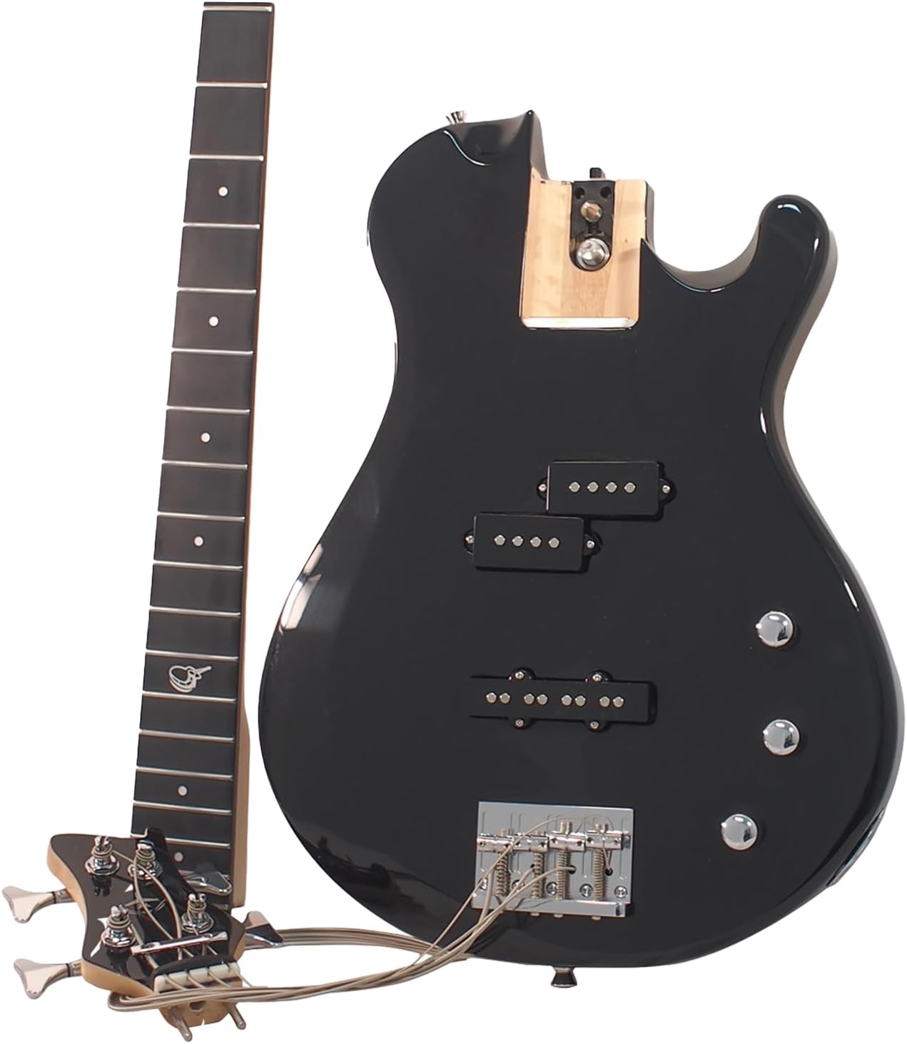 Journey Instruments OEB990BK Collapsible Electric Travel Bass Guitar – Folding 30