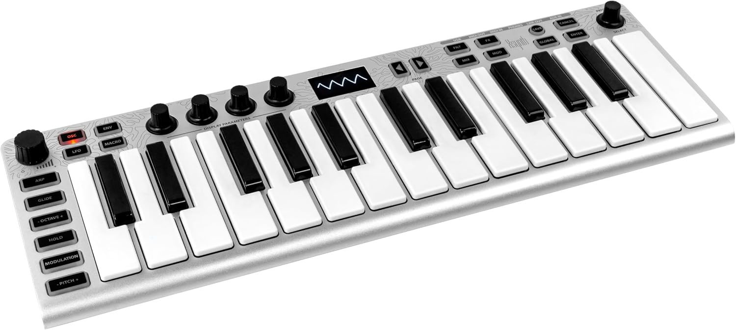 ESI Xsynth Ultra-Thin 25-Key Synthesizer with Integrated Master Keyboard and Audio/MIDI Interface