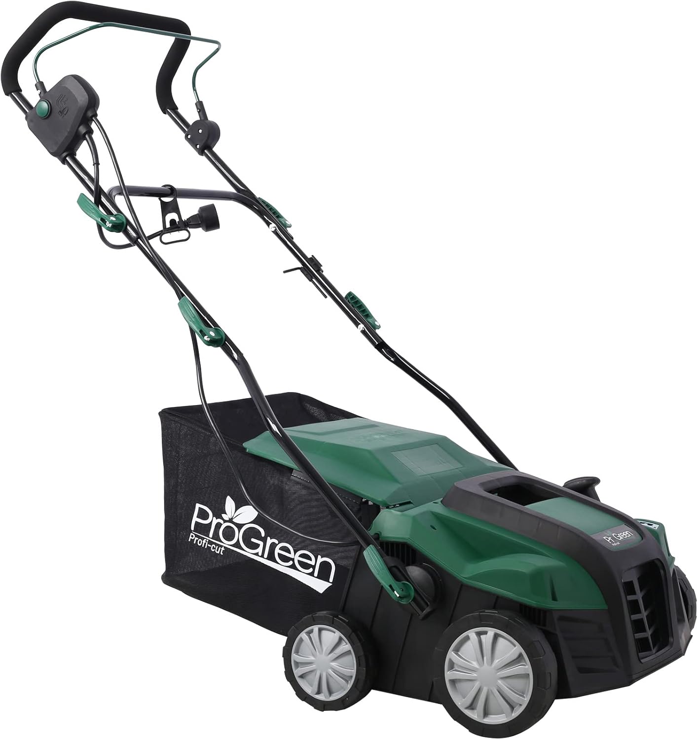 Garden Scarifier, 2-in-1 16INCH Dethatcher Scarifier,15 Amp Electric Lawn Dethatcher,Removable Collection Bag Extra Large 58QT