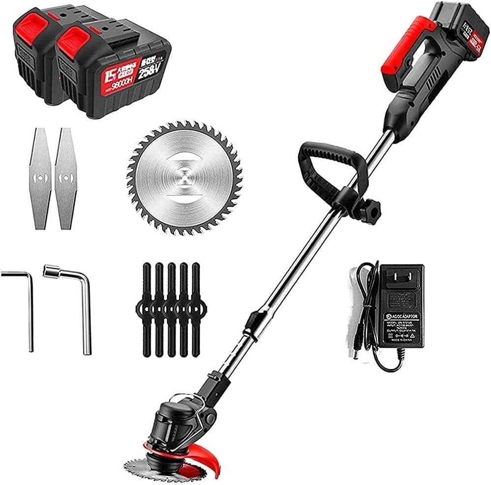 Handheld Lawn Mower Home Wireless Multi-Function Lithium Battery Lawn Mower 21V 7500 Mah Electric Lawn Mower 1battery-2 Battery