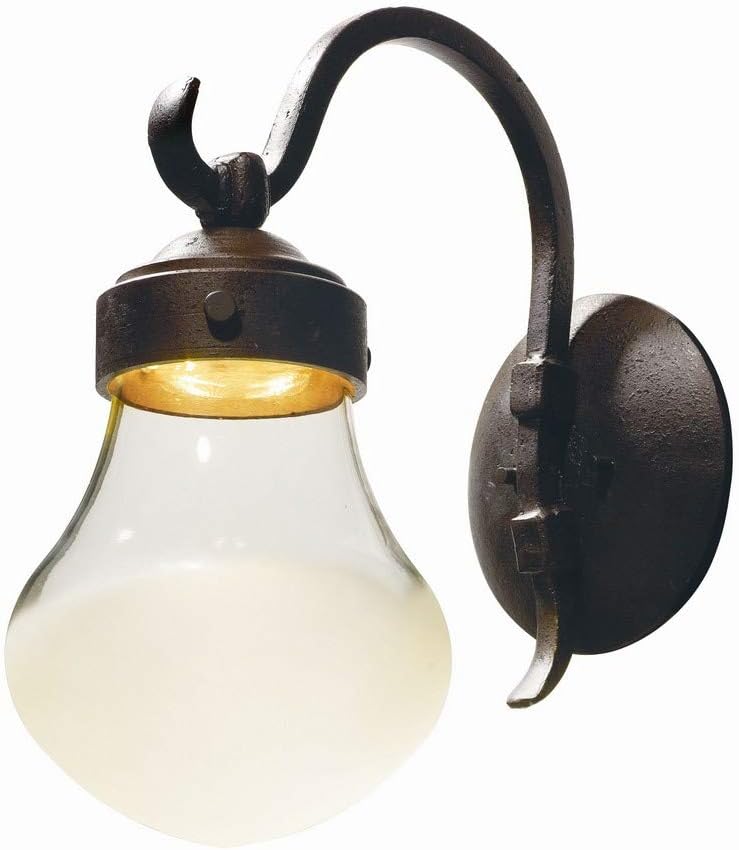 Maxim 54472FGRUB Rustica LED 1-Light Outdoor Wall Lantern, Rustic Bronze Finish, Fog Glass, LED Bulb , 60W Max., Wet Safety Rating, Standard Dimmable, Glass Shade Material, 2016 Rated Lumens