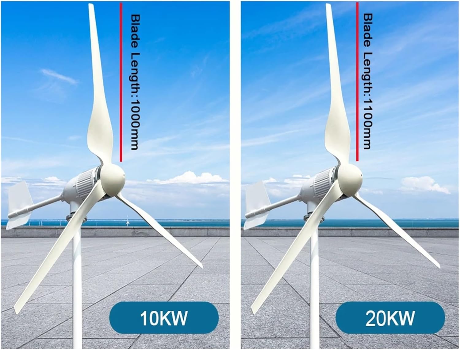 20KW Wind Turbine Generator 12V 24V 48V 96V with Hybrid Controller Windmill Generate Turbines for Home Farm Low Starting Speed for Home(Hybrid Control,96V_20KW)