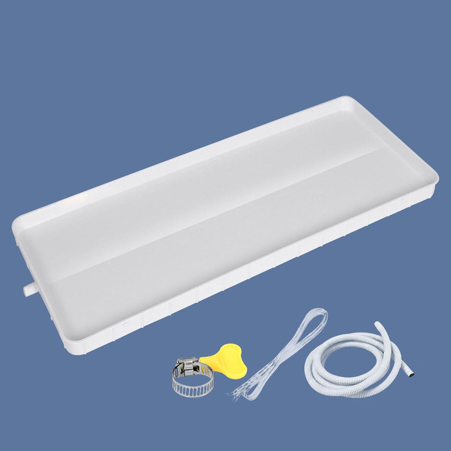 Drip Tray with Drain, Universal Air Conditioner Drain Kit, Plastic Tray for Window Air Conditioners and Mini Splits(300cm)