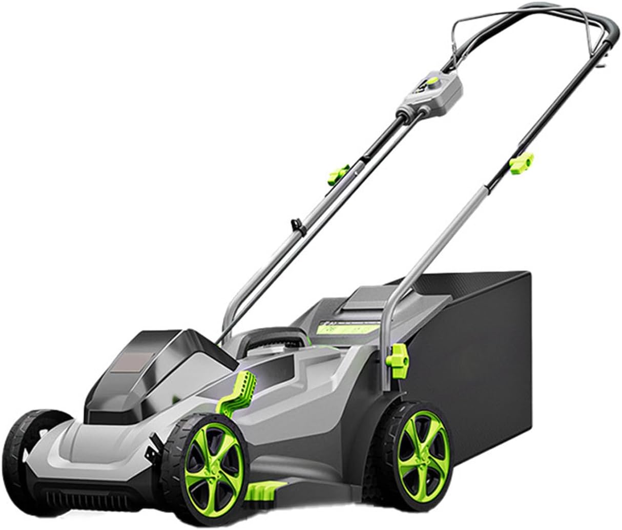 Electric Lawn Mower Cordless 50L Removable Collection Bag,Electric Push Mower Foldable Handle Design,Electric Mower Cordless with 7 Position Height Adjustment