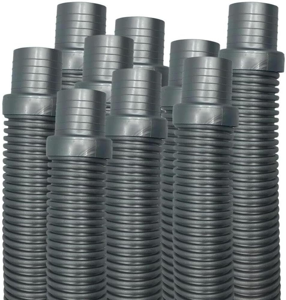 Replacement for Puri Tech Hose Silver Replacement for Hayward Navigator Pool Vac Ultra AquaBug 1.5in x 4ft 9 pk