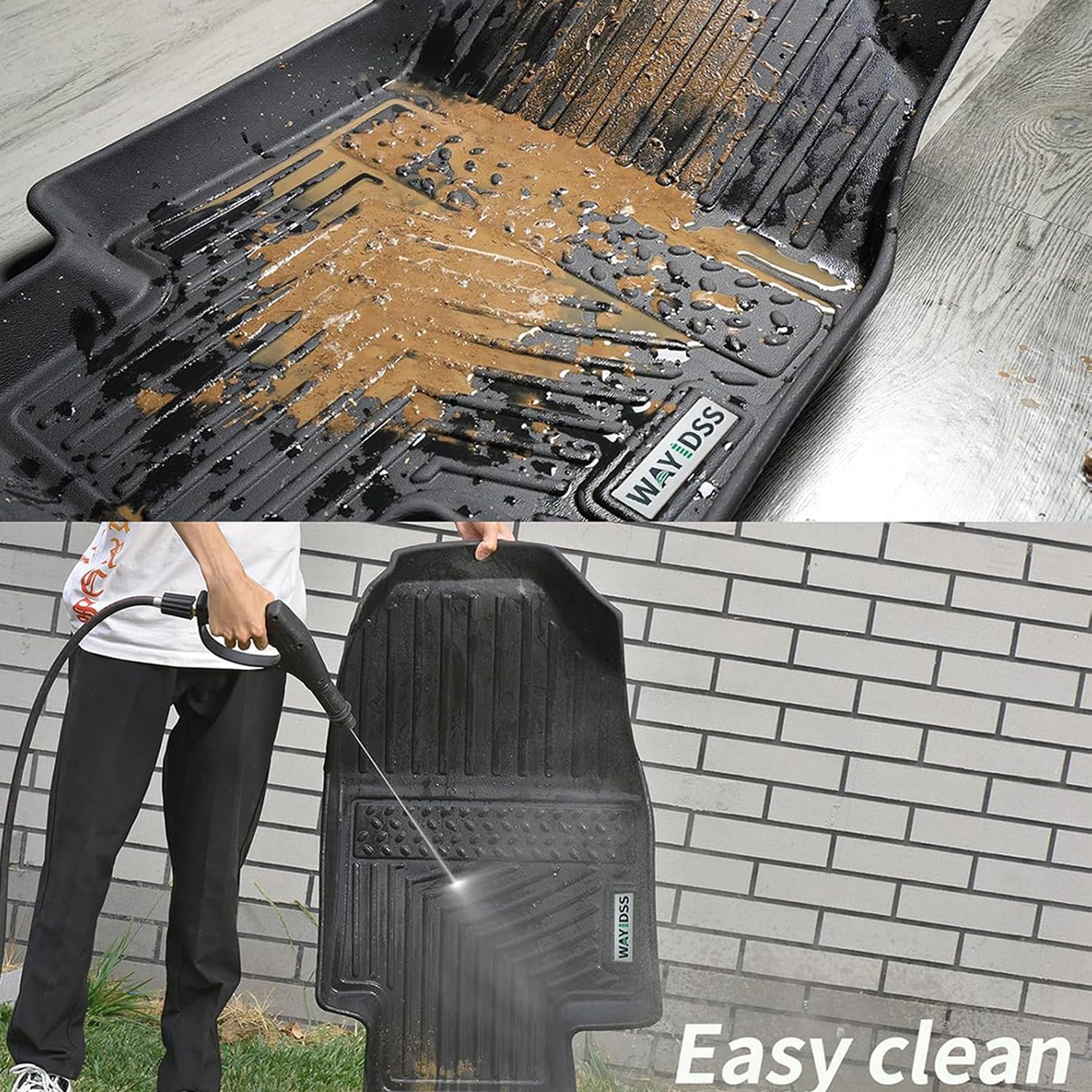 Floor Mats for Cadillac Vistiq EV (Only Fit 6 seat) with Cargo Mat & Backrest Mat, TPE All Weather Protection Full Set Car Liners Accessories 2nd & 3rd Row Covering The Backrest Mat