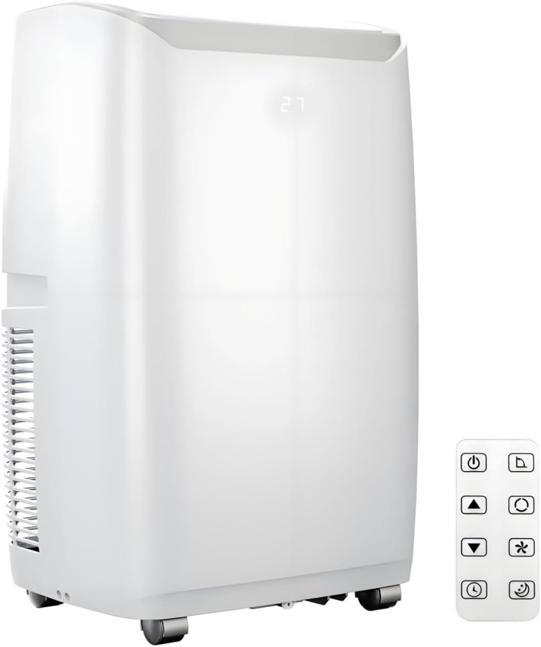 14000 BTU Portable Air Conditioner - Cools 750 Sq Ft, 3-in-1 Cooling/Fan/Dehumidifier with Remote & Timer, Quiet LED Display & Window Kit for Bedrooms/Dorms