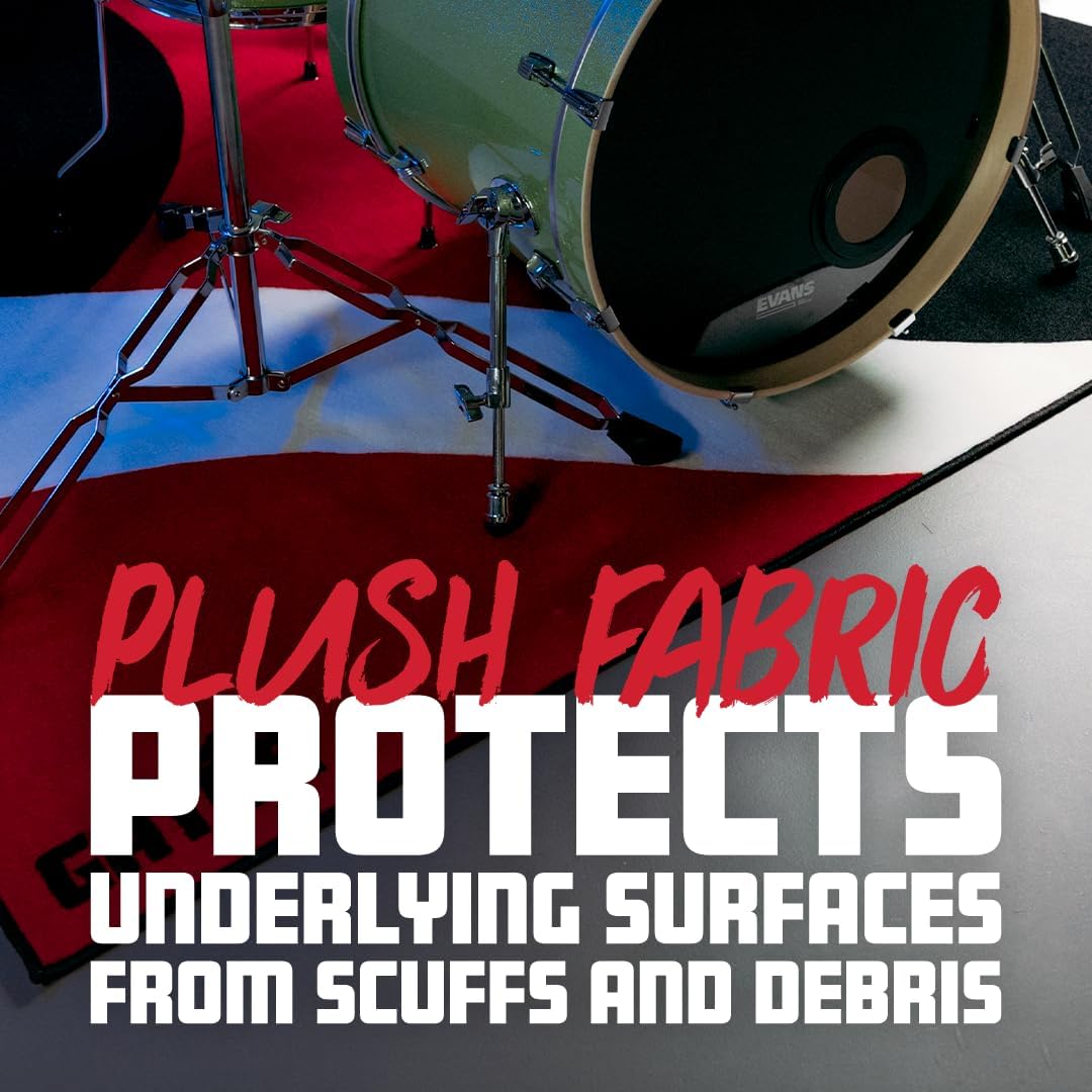 Gator Cases Drum Rug with Non-Slip Grip Backing, 78