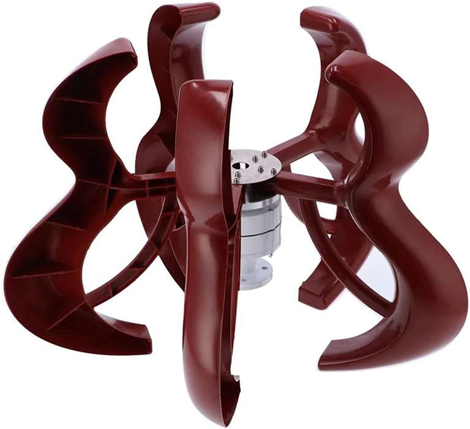 LiuSj JUnSt 9000W 12V 24V 48V Wind Turbine Kit, 5-Blades Outdoor Aluminum Alloy Wind Generator Equipment Red Wind Turbine with Controller