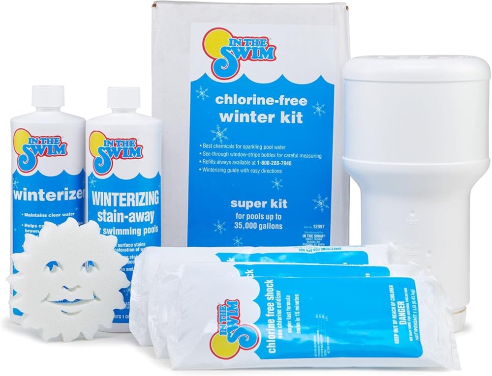In The Swim Pool Closing Kit - Winterizing Chemicals for Above Ground and In-Ground Pools - Up to 35,000 Gallons