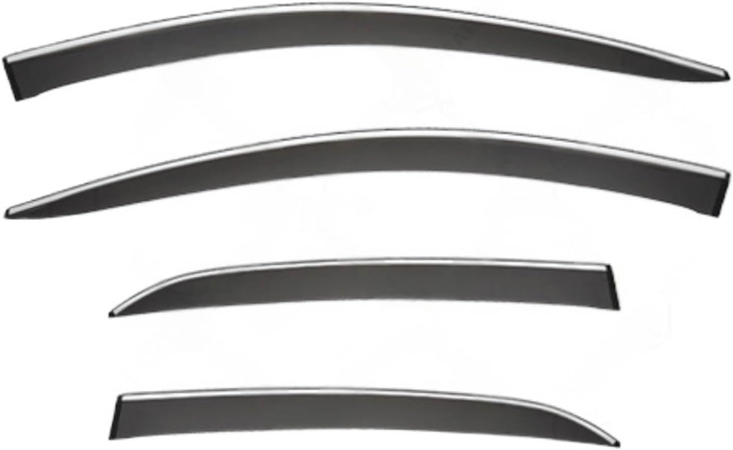 Window Deflectors for Benz GLA MK1-X156 2014-2019, Sun Rain Guard Window Visors Vent Shades with Bright Stripes Car Accessories