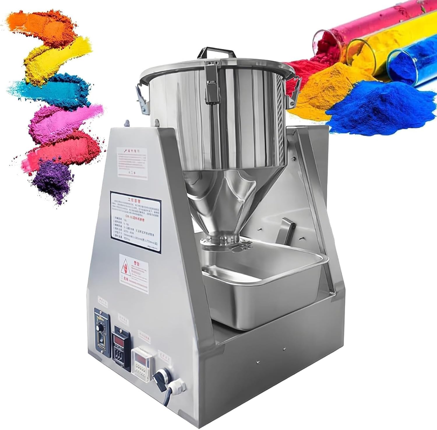 Dry Powder Mixer Blender - Stainless Steel Feed Mixing Machine for Granular Plastic Food Powder,Mixing Machine for Powder, 304 Stainless Steel Blender Blending Machine 40L