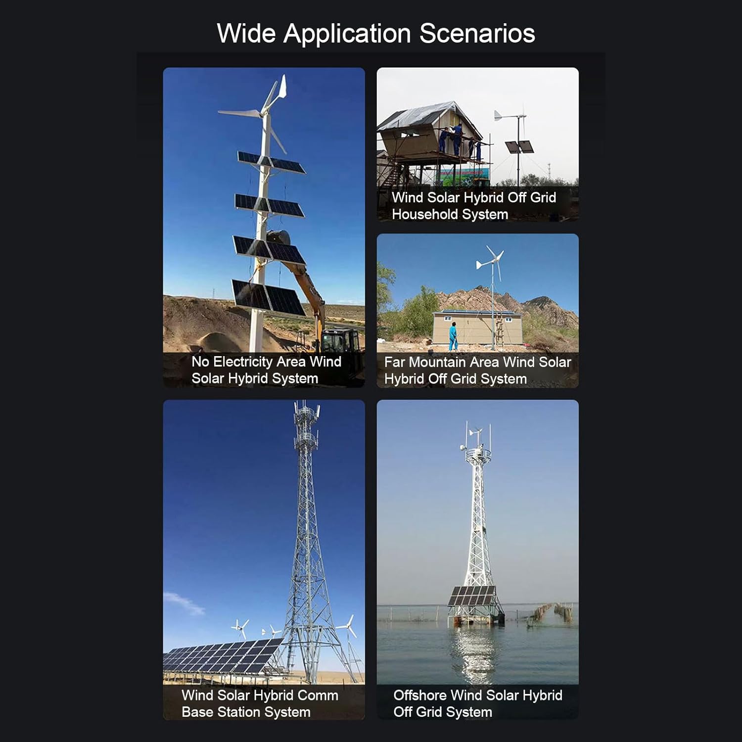 WALFRONT MPPT Wind Solar Hybrid Charge Controller 600W Wind 400W Solar Panel LCD Display Boost Charge Reverse Polarity Guard 12V 24V Auto Voltage