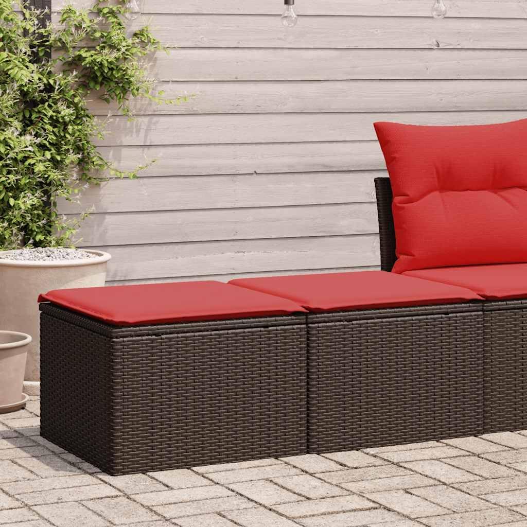 Outdoor Modular Garden Sofa Set with PE Rattan and Removable Cushions, Waterproof Storage Bag for Patio Backyard Terrace, Durable Weatherproof Furniture