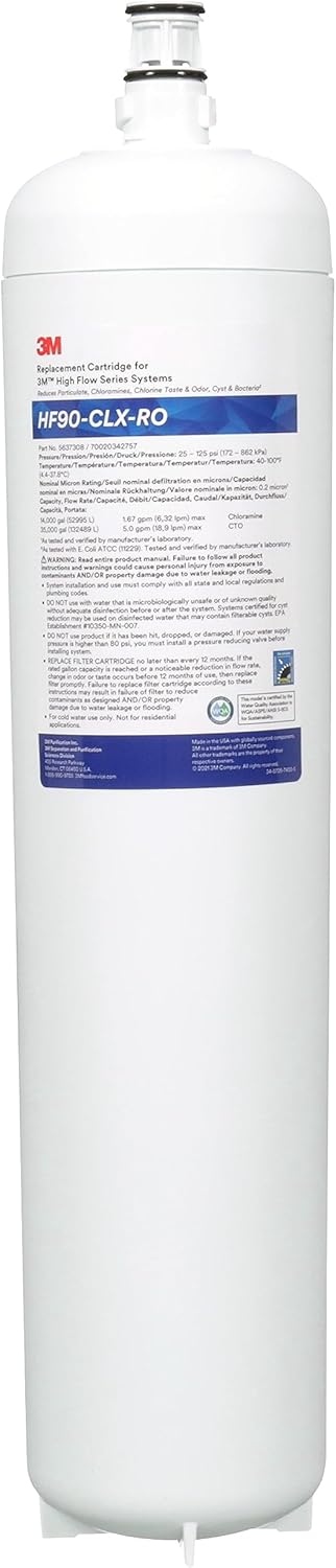 3M ScaleGard HP Pre-Filter Filter Cartridge HF90-CLX-RO, 5637308, 0.2 um