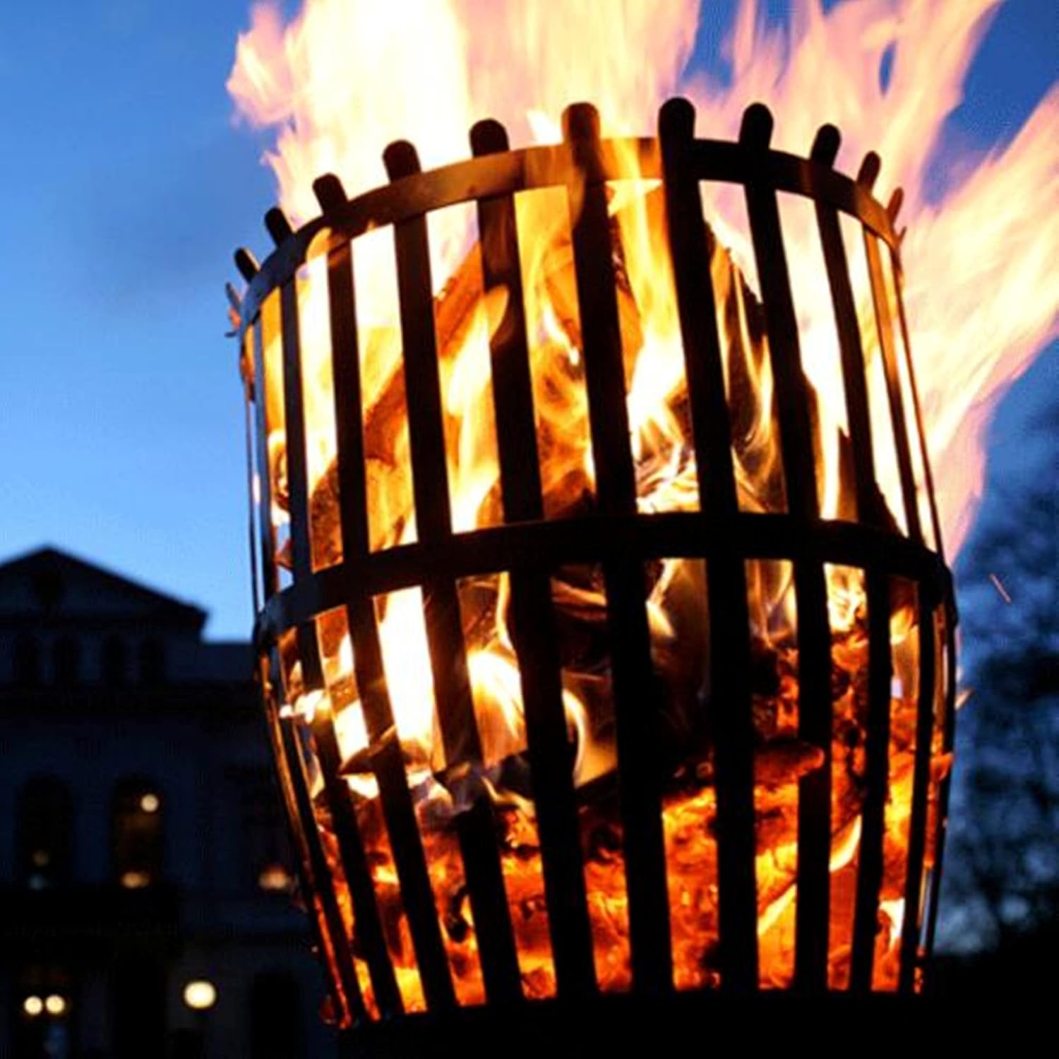 Portable Wood Burning Steel Grill Firepit Bowl