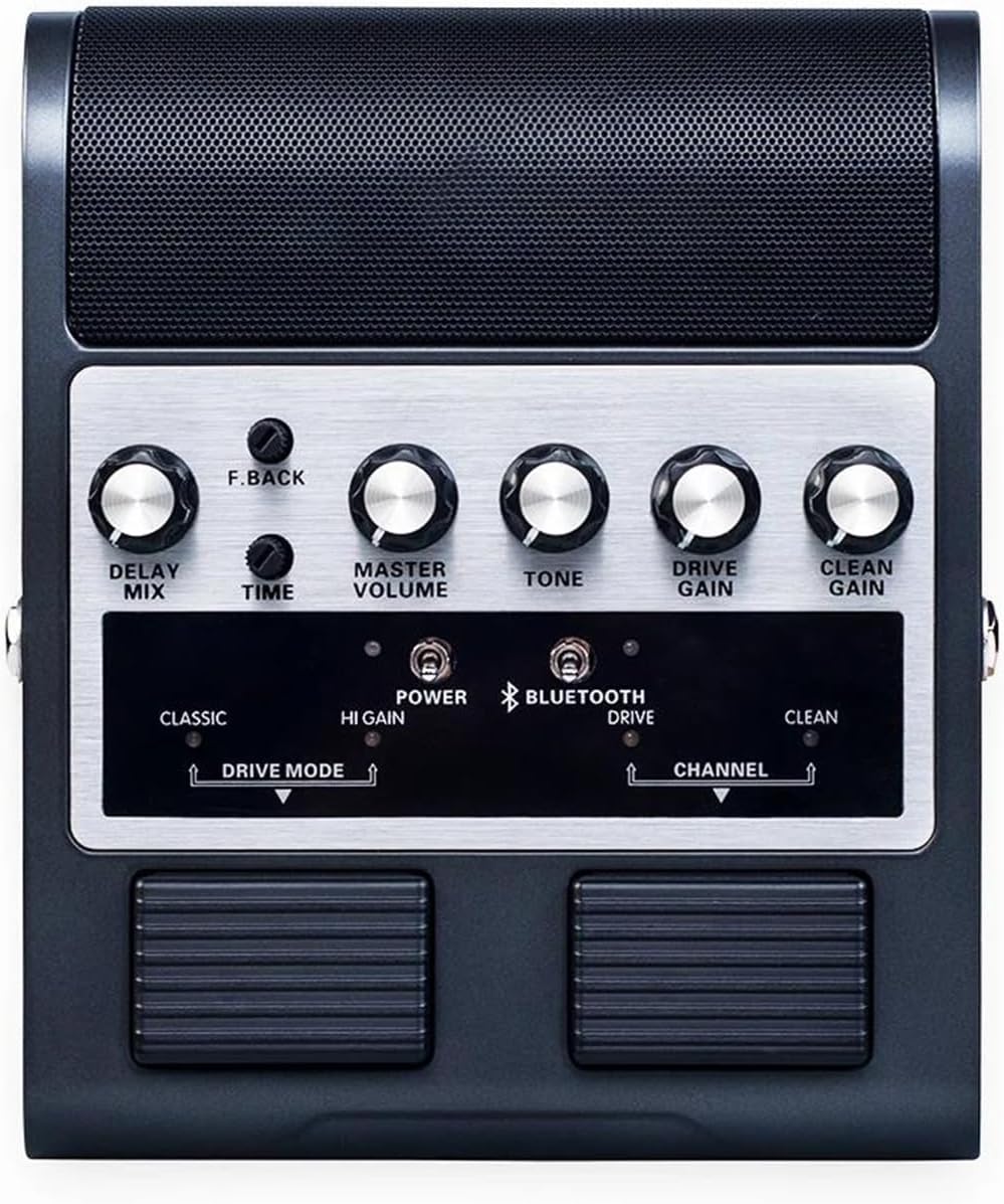 Professional Guitar Effects Pedals Portable Guitar Amp And Effects Pedal With Foot Pedal(Black)