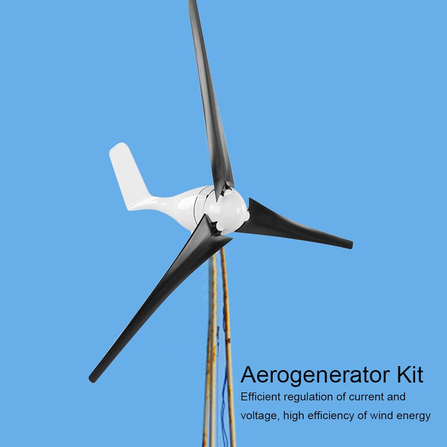 100W Wind Turbines Generator Kit Efficient Aerogenerator Controller Accessory Boats Cabins Terraces Mobile Home (24V)